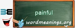 WordMeaning blackboard for painful